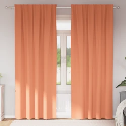 Zavjese za blackout s prstenovima 2 pcs Terakota 245 x 140 cm