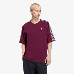 Majice adidas Adicolor 3-stripes Oversized Tee Maroon XL