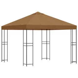 Gazebo 3 x 3 m Bež Poliester i čelik 190 gsm