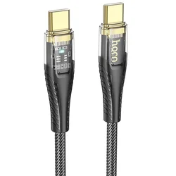 Hoco Kabel USB-C na USB-C Hoco 3 A, 60 W, 1,2 m, U121, črn