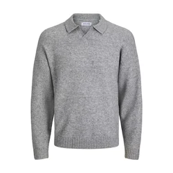 JACK & JONES Pulover JJESOHO OLLIE pegasto siva