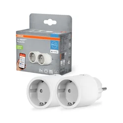 Osram - SET 2x pametna SCHUKO utičnica SMART+ MATTER 2300W/230V/10A Wi-Fi bela