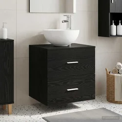 Umivaonik s montiranjem na zid Crni hrast 49,5 x 35 x 63 cm