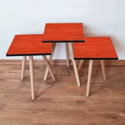Hanah Home Set klub stočića 3Shp182, 3 komada, Šarena