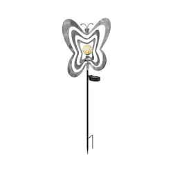 Globo 36581 - LED solarno svetlo LED/0,06W/3V IP44 srebrni leptir
