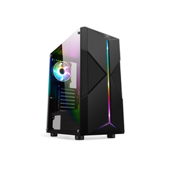 Ovitek Spirit of Gamer - CLONE 3 RGB (črn, okence, 8x12cm ventilator, spodnji napajalnik, ATX, 1xUSB3.0, 2xUSB2.0)
