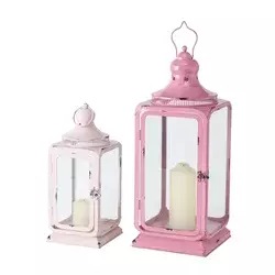 ENA Set metalnih roze fenjera 2/1