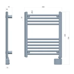 Adler ad7823 električni kupatilski radijator 9 rebara sa led displejom ip24