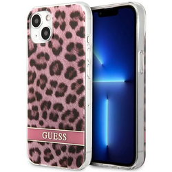 Guess GUHCP13SHSLEOP iPhone 13 mini 5,4 pink hardcase Leopard (GUHCP13SHSLEOP)