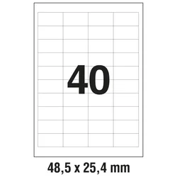 ETIKETE ILK  48,5X25,4MM PK100L ZWECKFORM 3657