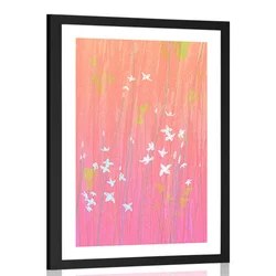 Plakat s paspartujem razcveteno travniško cvetje - 20x30 no frame