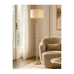 Brilagi - Stojeća lampa SAPHIRE 1xE27/15W/230V krem/zlatna/patina