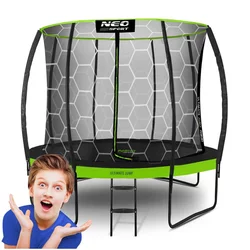 Neo-Sport 252 cm profiliran vrtni trampolin z notranjo mrežo