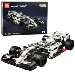 Kocke za sestavljanje Formule F1 z 1235 elementi - bela