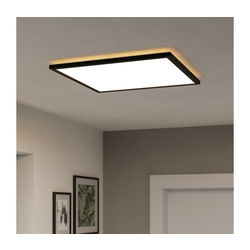 Eglo 901457 - LED stropno kupatilsko svetlo ROVITO-R 17W/230V 50x50 cm IP44 crna + daljinski upravljač