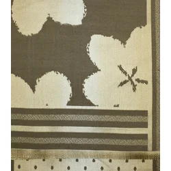 Pri Elegant double-sided scarf with gold thread and floral pattern