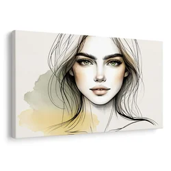Slika portret ženske z izrazitimi očmi - 40x30