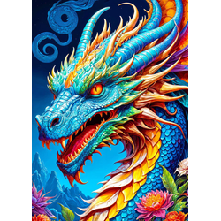 Enjoy - Puzzle Modri zmaj - 1 000 kosov