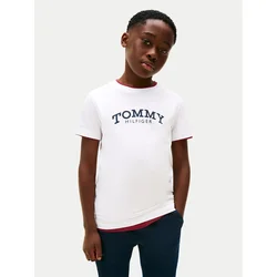 TOMMY HILFIGER Majica  črna / bela