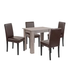 Leon 4+1 jedilni set york hrast-rjava