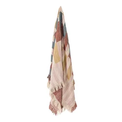 Rjava odeja iz recikliranega bombaža 130x160 cm Lane – Bloomingville