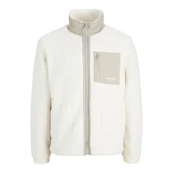 JACK & JONES Jopa iz flisa JJESoho siva/bela