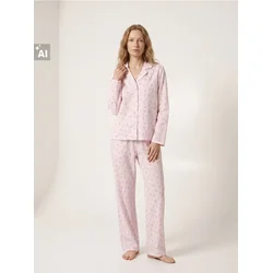 Sinsay - Dvodelna pamučna pidžama - pastelno roze