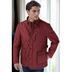 K8613 DEWBERRY COAT-PLAIN BURGUNDY