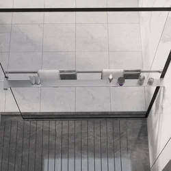 Polica za stijenku tuš-kabine kromirana 115 cm aluminijska