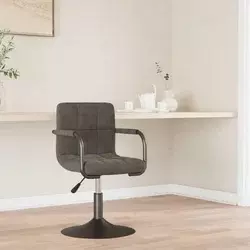 Blagovaonska stolica tamnosiva baršunasta