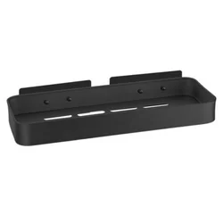 Polica kupatilska pravougaona 3m aluminijumska crna tendance