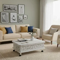 Hanah Home Sto za dnevnu sobu Adt 90x40x60 cm, Prljavo beli