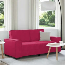vidaXL Dvosed vinsko rdeč 180x78x84 cm žamet