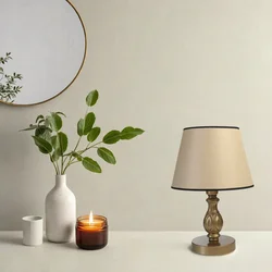 Opviq Stona lampa E27 Socket, Zlatno-Krem
