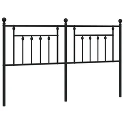 Vidaxl Kovinsko nadomestno vzglavje črno 180 cm