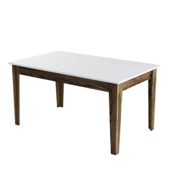 Hanah Home Milan 514 Trpezarijski sto, Belo-Braon