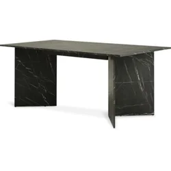 Trpezarijski sto KRONDAL 90x180 mermer crna boja