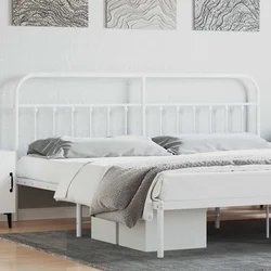 vidaXL Kovinsko nadomestno vzglavje belo 200 cm