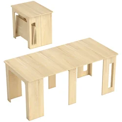 Homestar Raztegljiva jedilna miza 60-180x85x75 cm naravna