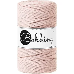 Bobbiny 3PLY Macrame Rope 3 mm 100 m Pastel Pink Vrvica