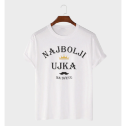 MAFIMI Muška majica Najbolji ujka, Bela