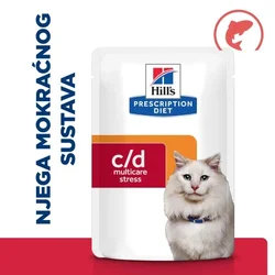 Hills Prescription Diet cat veterinarska dijeta C/D Stress Losos 12x85g