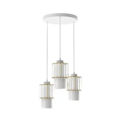 Luster na sajli BLANCO 3xE27/60W/230V bela