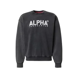ALPHA INDUSTRIES Majica črna/bela