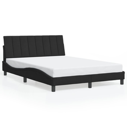 Okvir kreveta s LED-om bez madraca Hanko crni 140 x 190 cm baršunasti