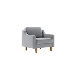 ATELIER DEL SOFA 1-Seat Sofa fotelja Robin 1 Fog Grey Walnut