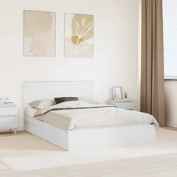Krevet s od storage Bijelo 140 x 200 cm Konstruirano drvo