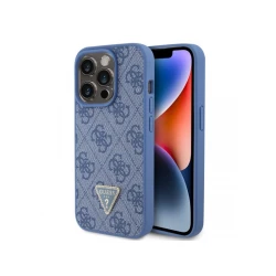 Guess Gripstand 4G Triangle Maska za telefon za iPhone 15 Pro, Plava