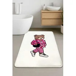 Lessentiel Maison Prostirka za kupatilo Boss Bear, Bela