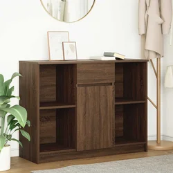 Komoda s ladicama smeđeg hrasta 101x35x76 cm konstruirano drvo